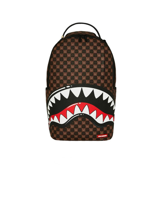 Sharks In Paris Wtf Bubble Brown Check Backpack