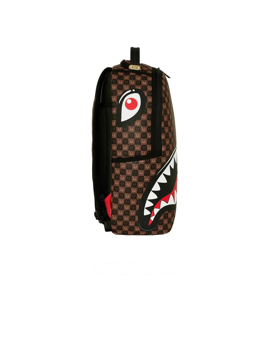 Sharks In Paris Wtf Bubble Brown Check Backpack — 2