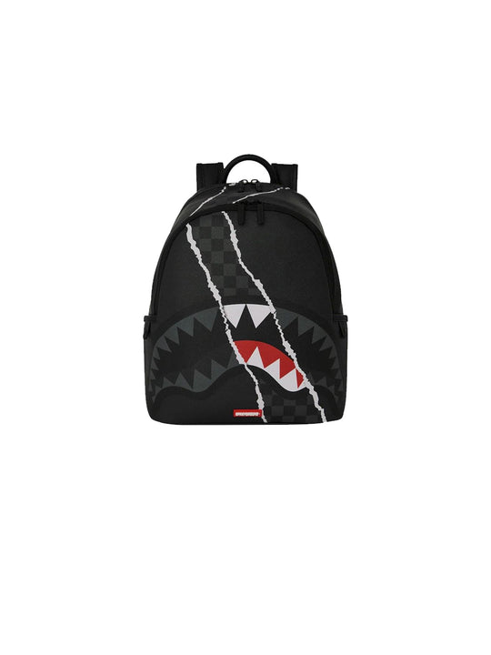 Center Rip Revealing Gray Check Savage Backpack