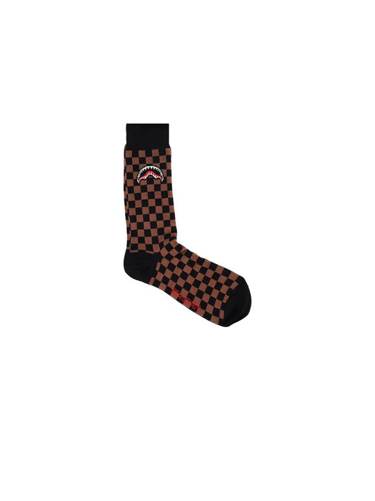 Checkered Socks - Brown