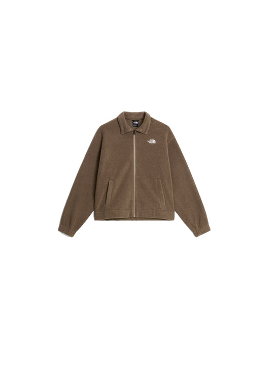 W Fleece Collared Jacket - Garnet Black