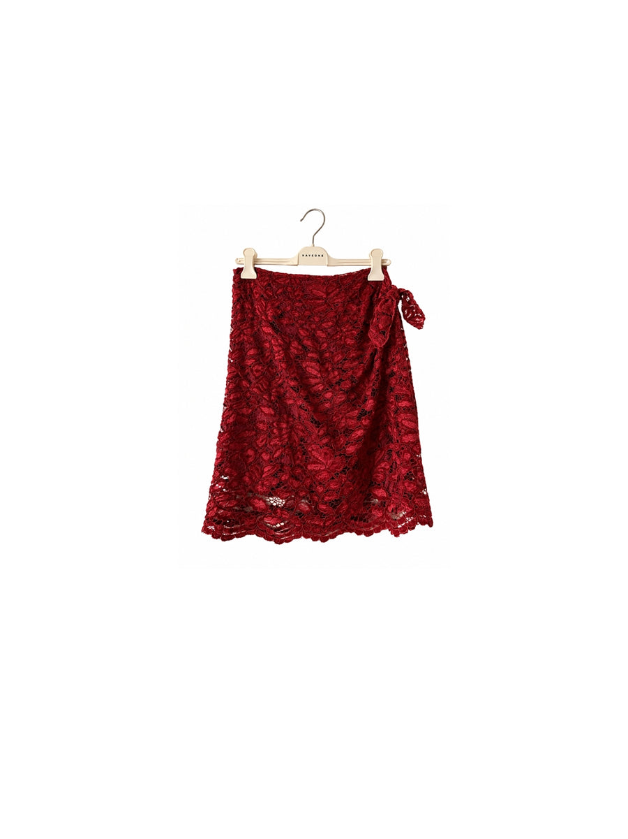 Gonna Pizzo Pareo Corta - Rossa — 2
