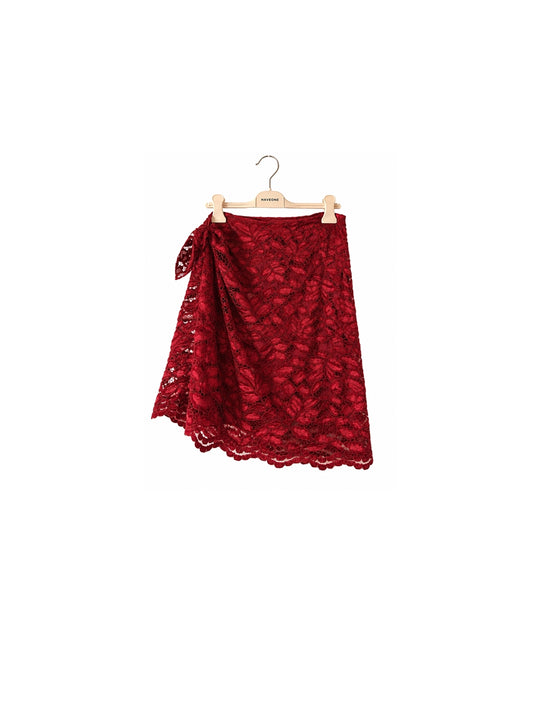 Gonna Pizzo Pareo Corta - Rossa