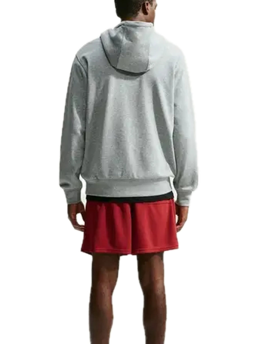 Nike Club Men's French Terry - Dk Grey Heather University Red — 2
