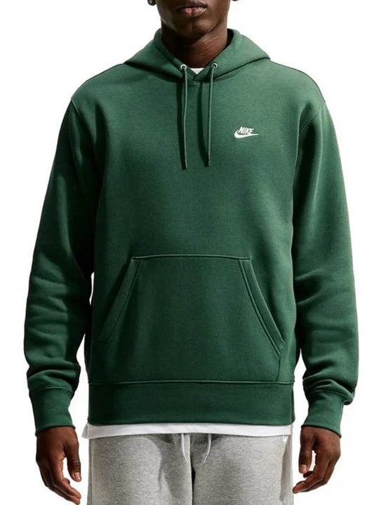 Nike Club Men's Pullover Fleece - Fir/White