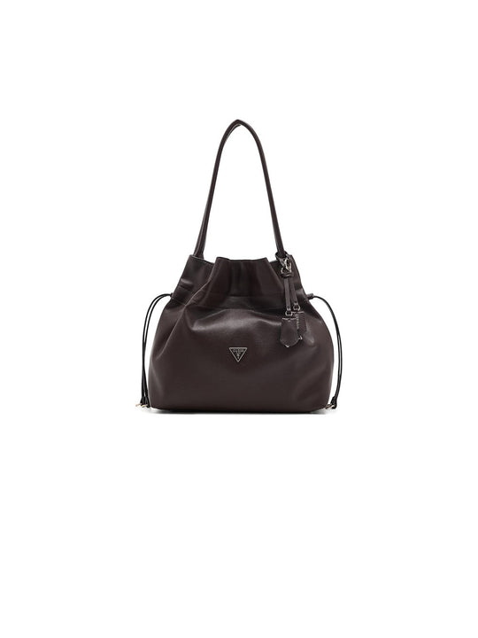 Karima Drawstring Tote - Brown