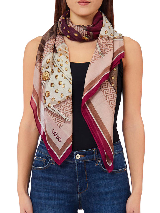 Foulard Riccy 120x120 Logo - Scarlet
