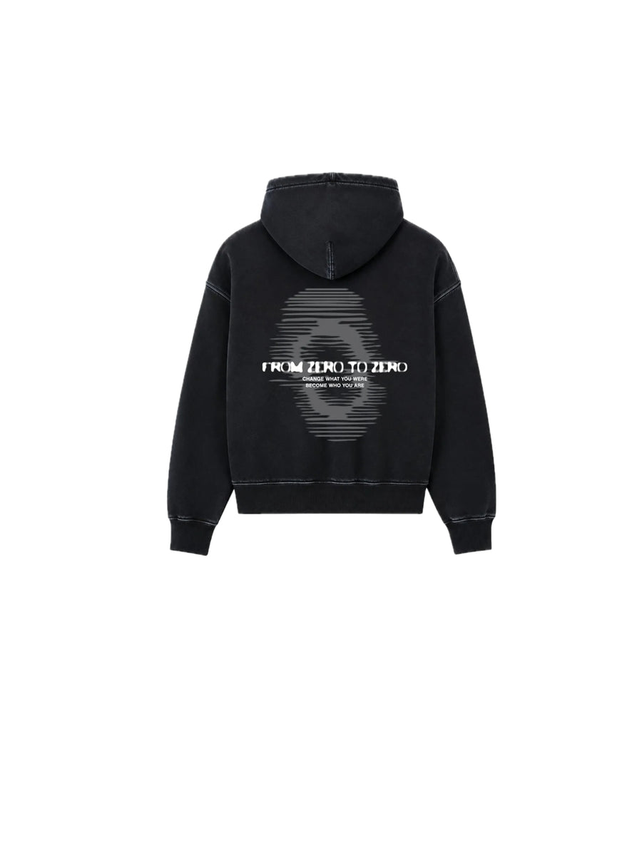 Hoodie Washed - Black