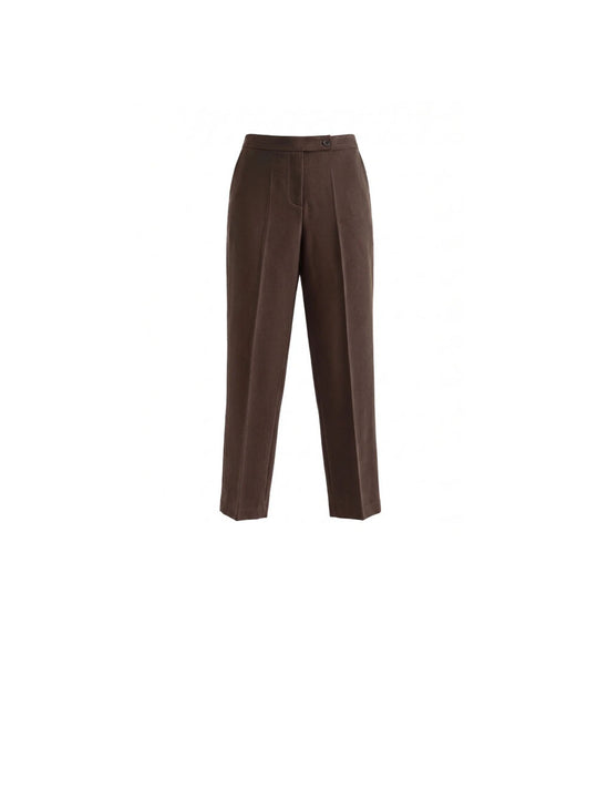 Pantalone Flanella Con Elastico - Moro