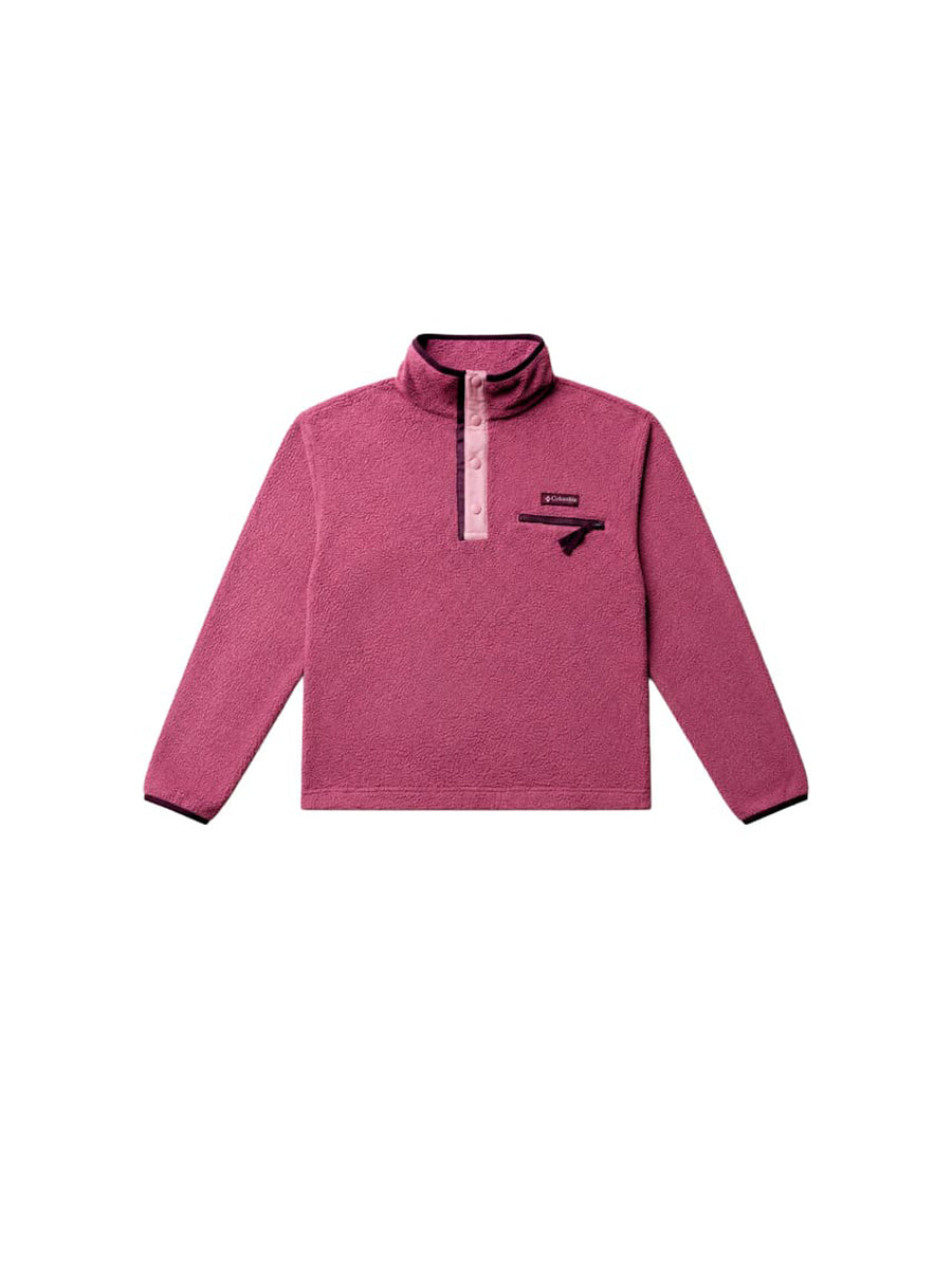 Helvetia II Cropped Half Snap Fleece - Antique Mauve/Mineral Pink