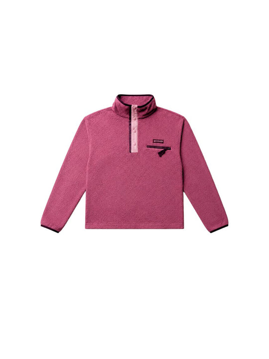 Helvetia II Cropped Half Snap Fleece - Antique Mauve/Mineral Pink