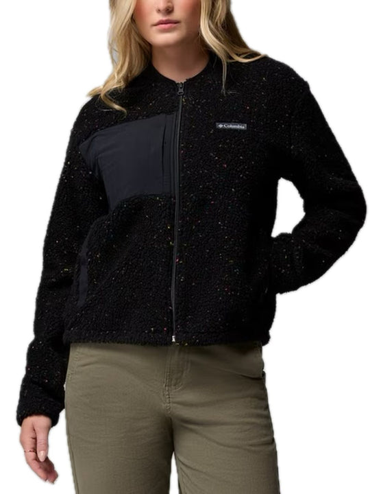 Stellar Path Fleece Bomber Full Zip - Black
