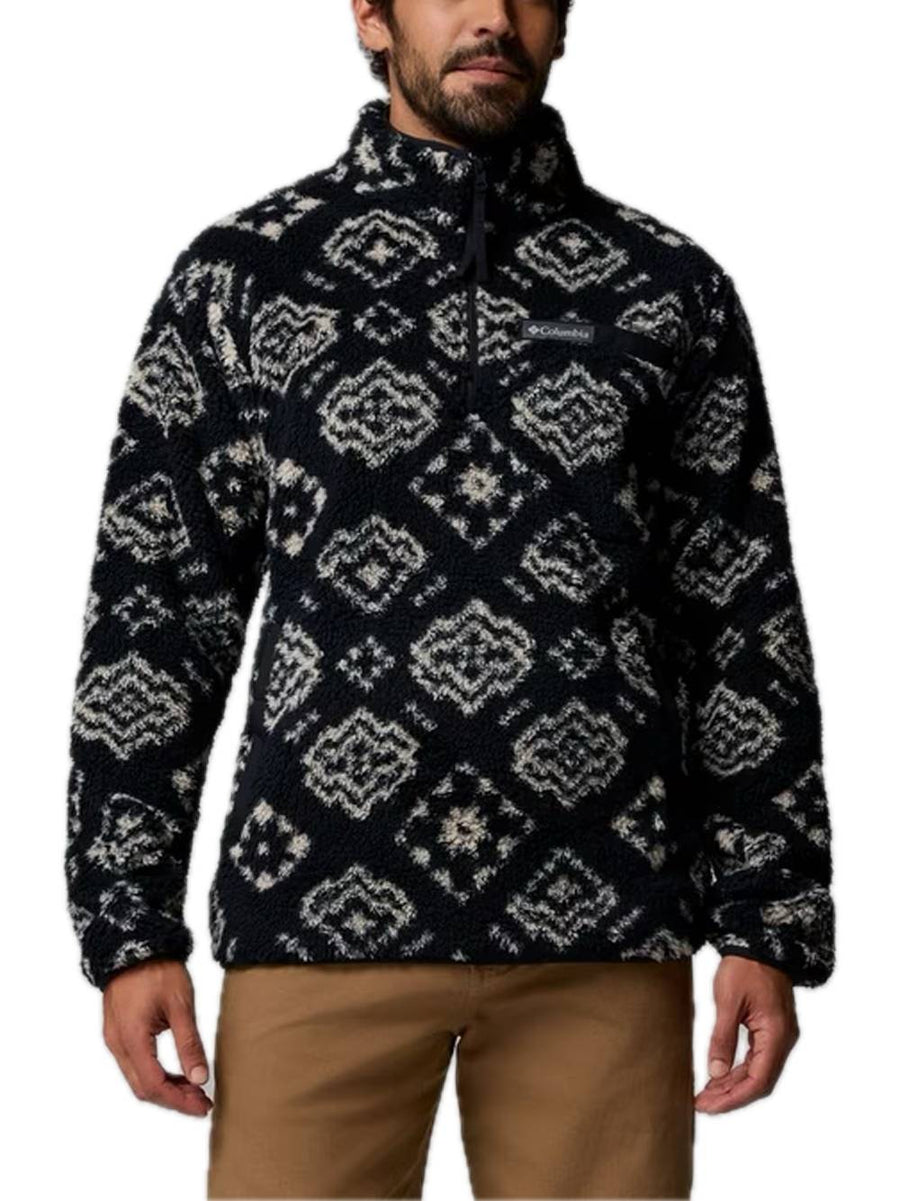Rugged Ridge High Pile Half Zip - Black Checked Out/Black