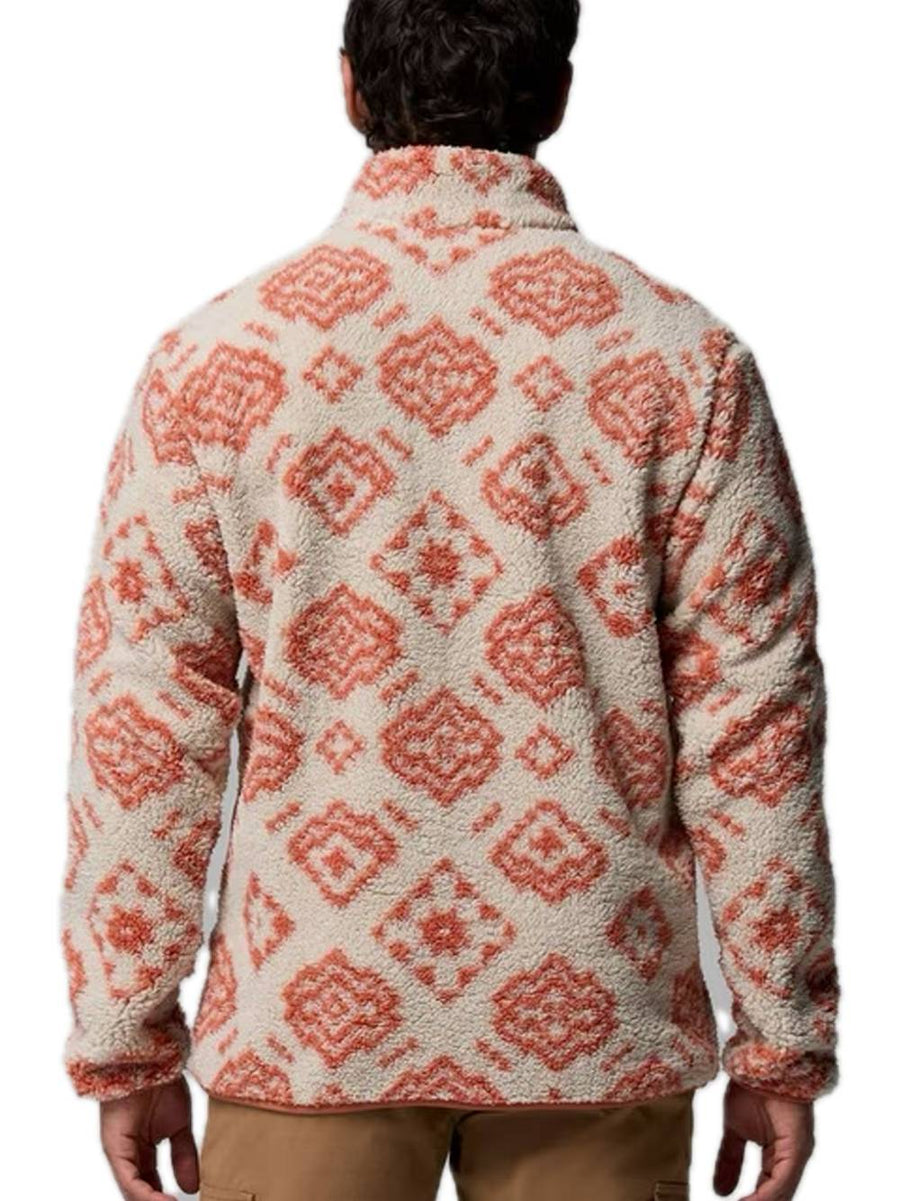 Rugged Ridge High Pile Half Zip - Dark Stone Checked Out/Teak Brown — 2