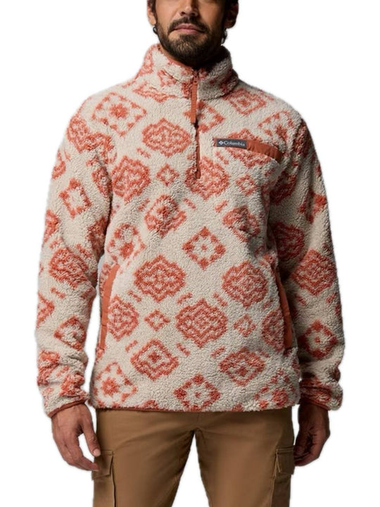 Rugged Ridge High Pile Half Zip - Dark Stone Checked Out/Teak Brown