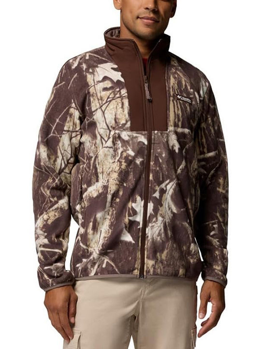 Sequoia Grove II FZ Printed Fleece - Iron/ Timberwolf