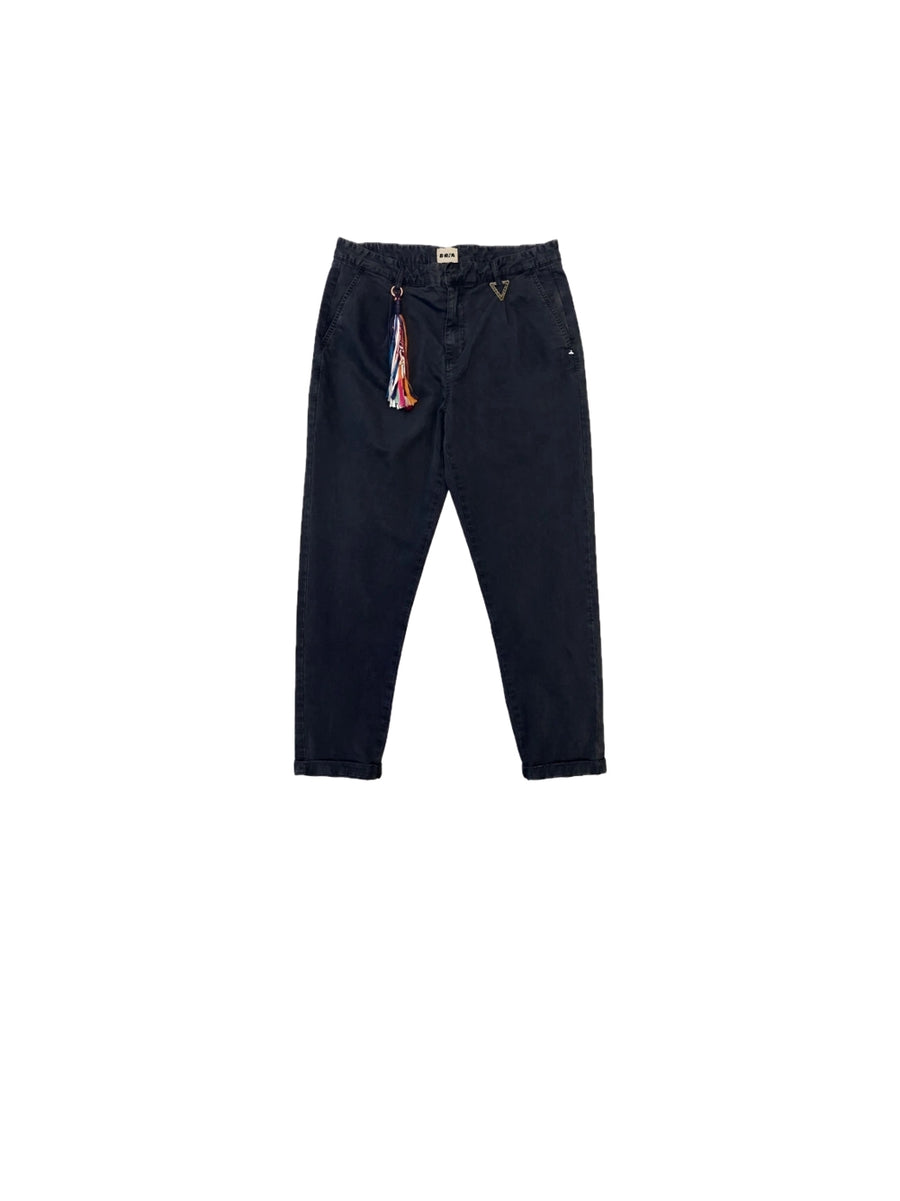 Pantalone Cropped Gabardina - Nero