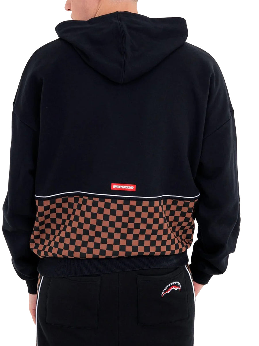 Checkered Contrast Comfy Hoodie — 2