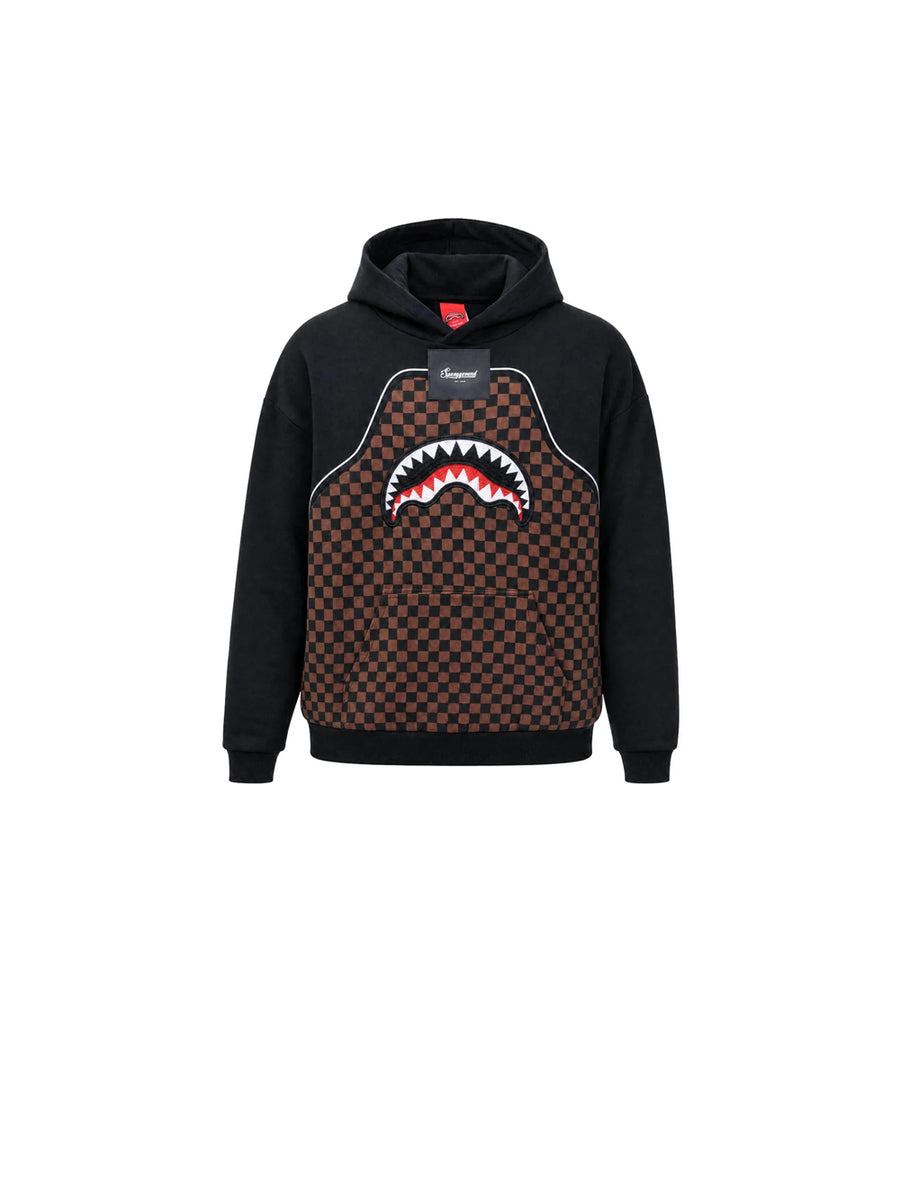 Checkered Contrast Comfy Hoodie