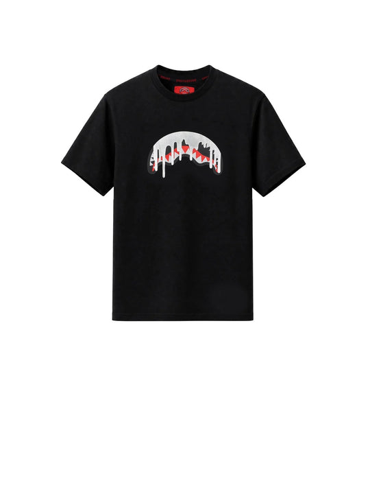 Silver Drip Over T-shirt - Black