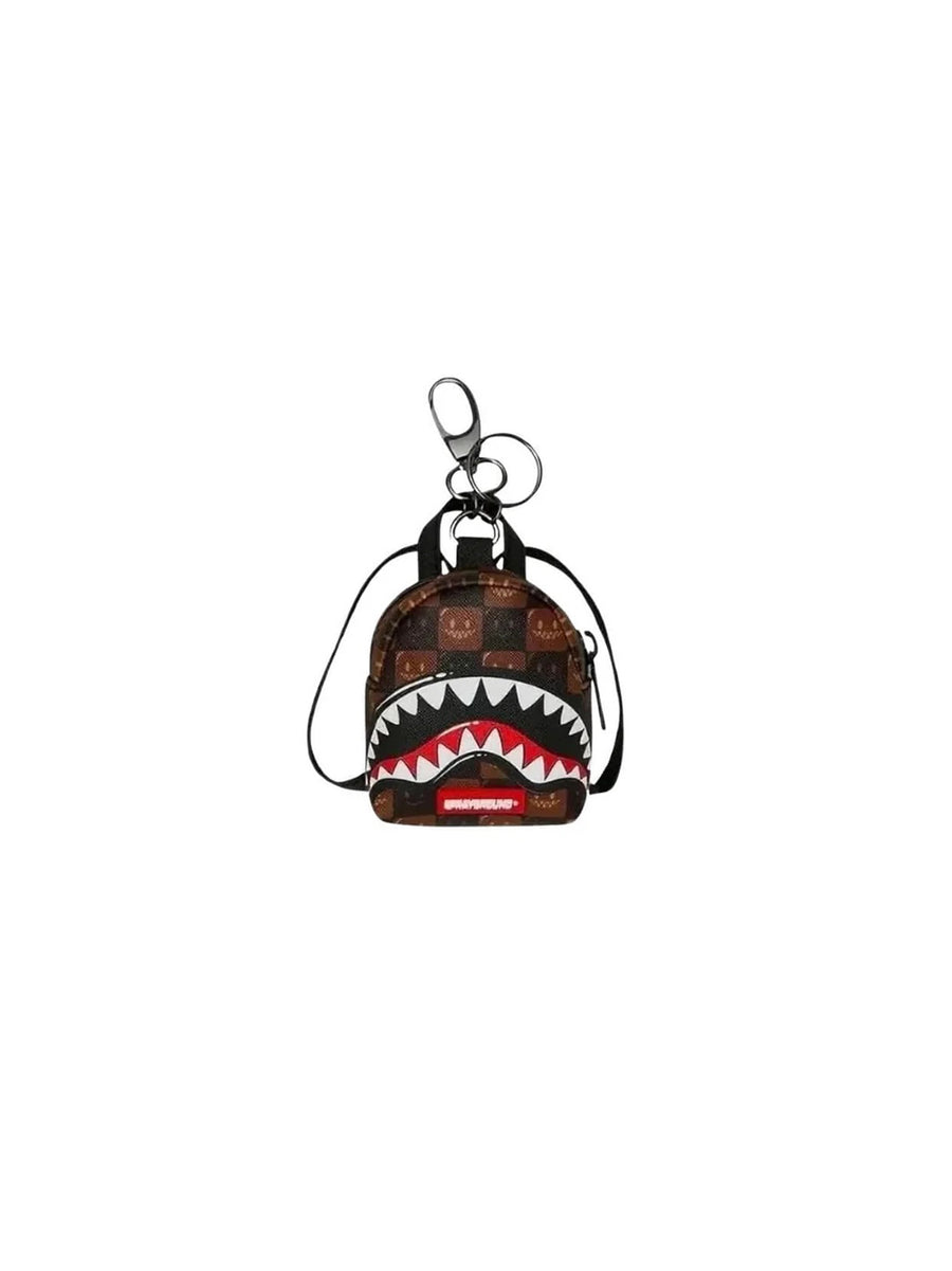 Sharks In Paris Wtf Bubble - Brown Check Keychain