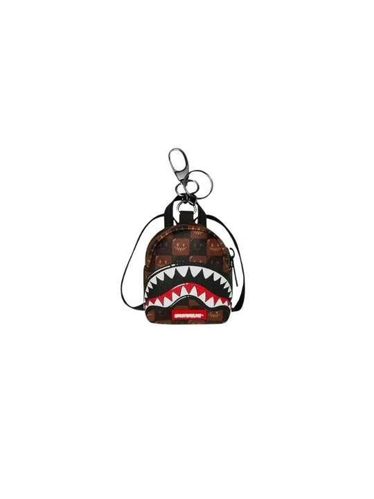 Sharks In Paris Wtf Bubble - Brown Check Keychain