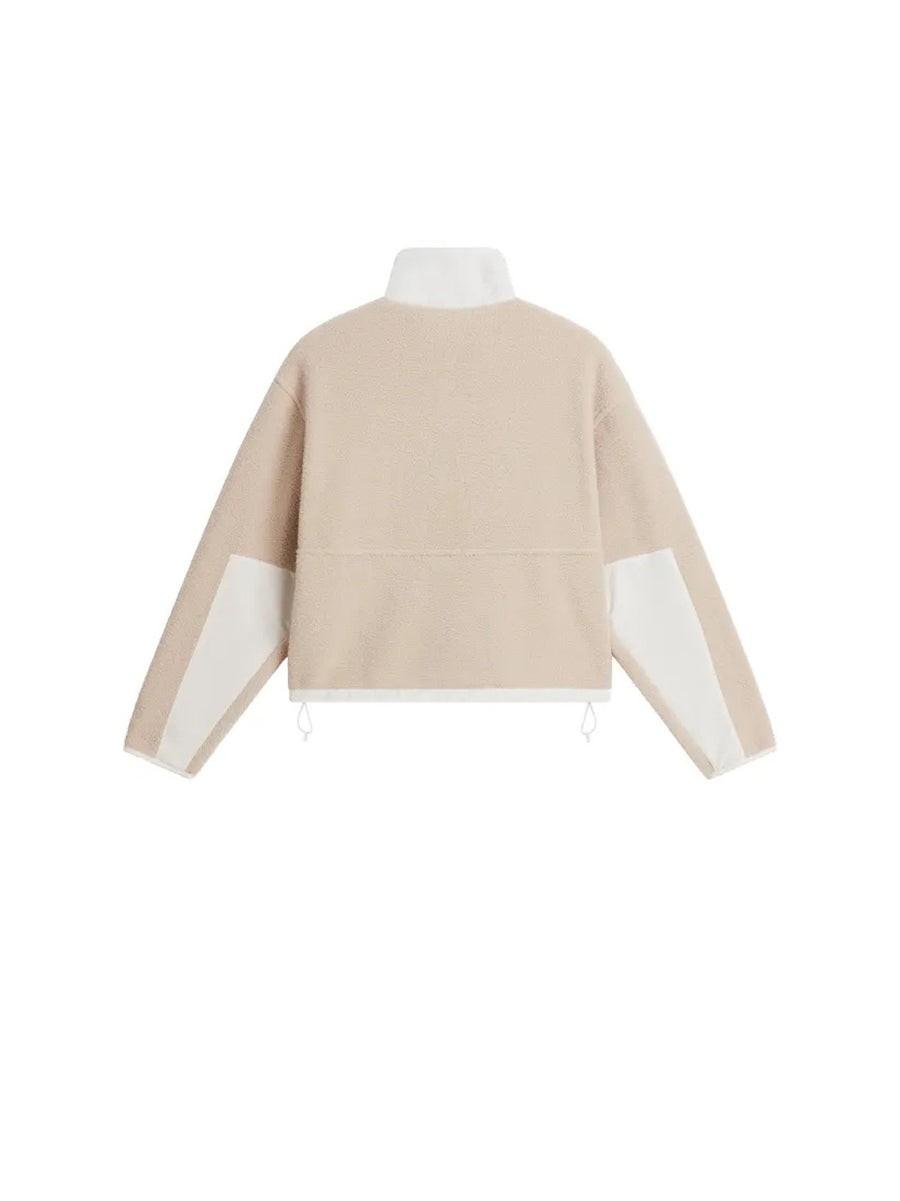 W Yum Offpk 1/2 Zip Jkt - Timeless Taupe — 2