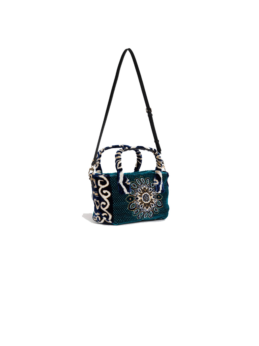 Borsa Sintetica Carpe-T Diem - Blu Multicolor — 2