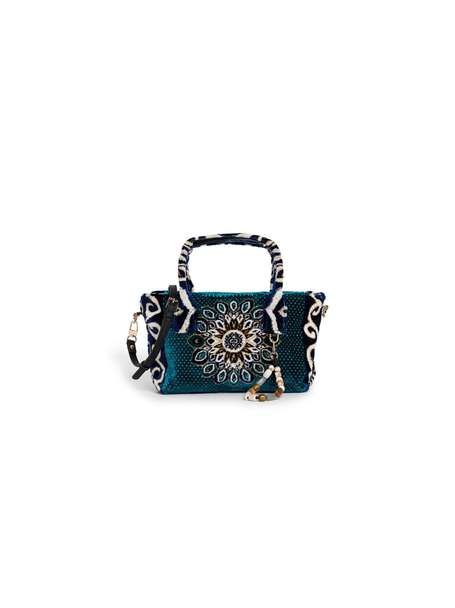 Borsa Sintetica Carpe-T Diem - Blu Multicolor