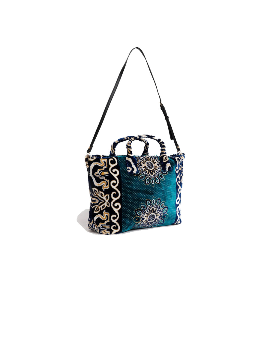 Borsa Sintetica Carpe-T Diem - Blu Multicolor — 2
