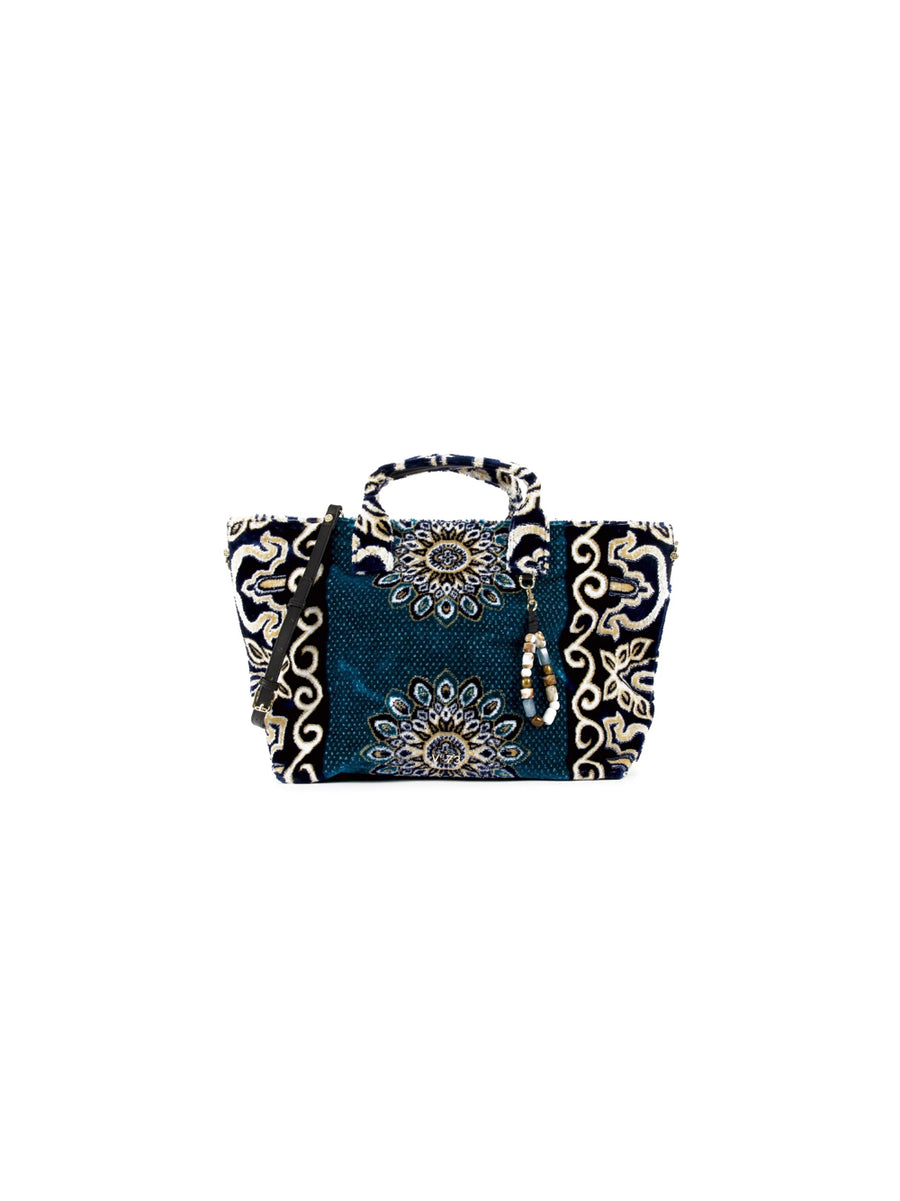 Borsa Sintetica Carpe-T Diem - Blu Multicolor