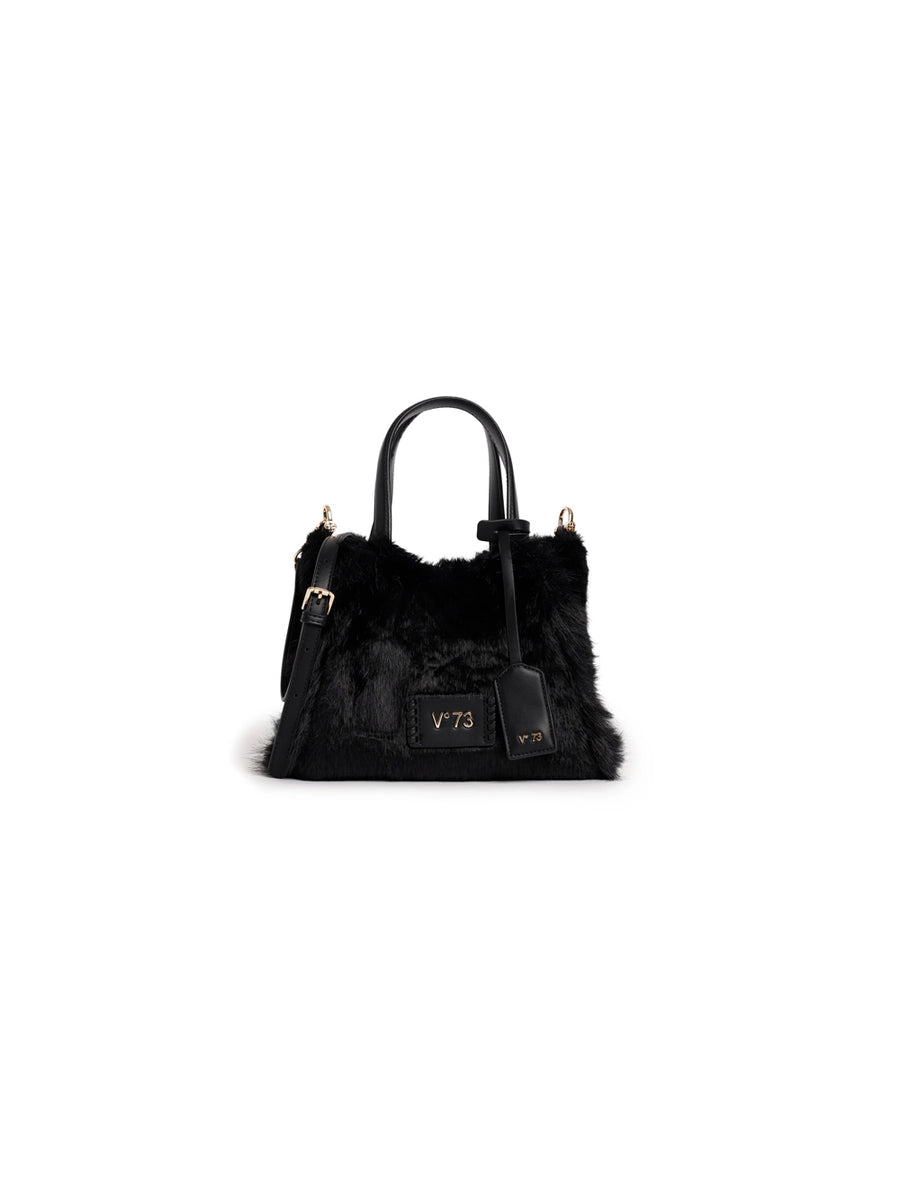 Borsa Sintetica Pelo Smeraldo - Nero