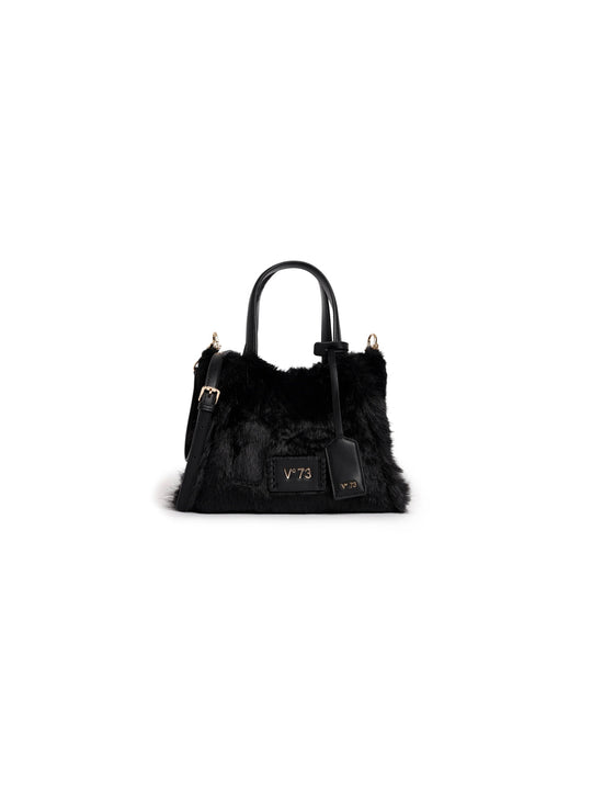 Borsa Sintetica Pelo Smeraldo - Nero