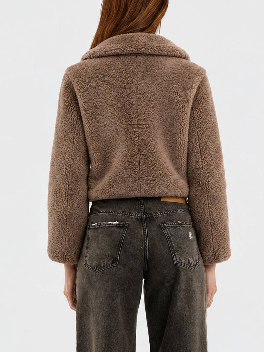 Giacca Teddy Corta - Tortora — 2