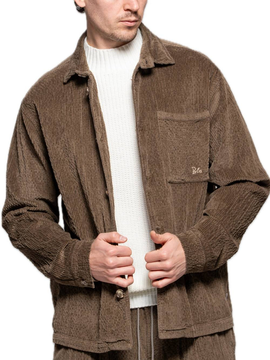 Overshirt Velluto Martellato - Cognac