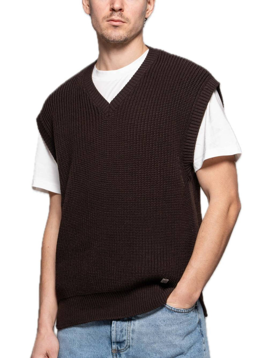 Maglia Gilet Scollo V - Moro