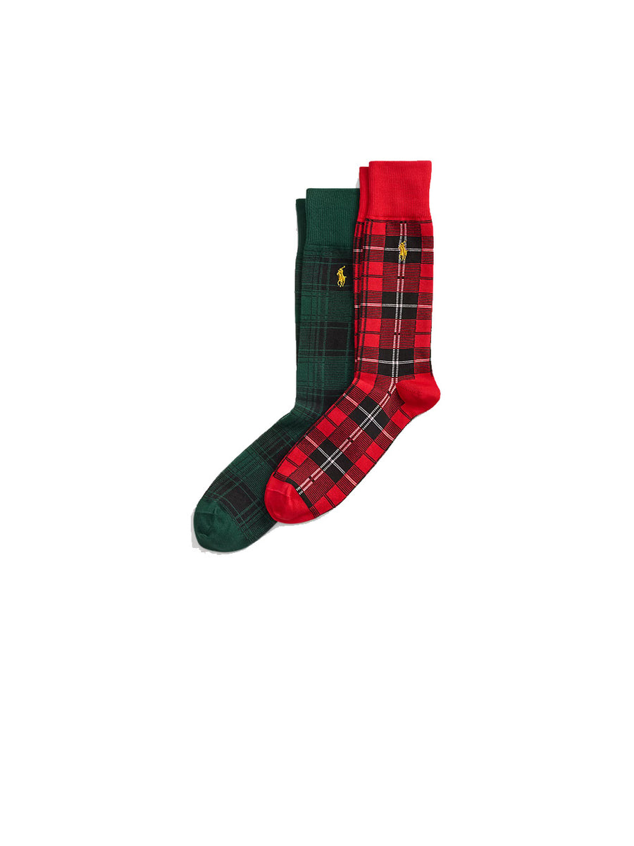 2Pk Combed Classic Tartans - Red