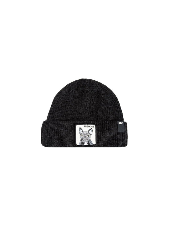 The Frenchie Tall Beanie - Void Black