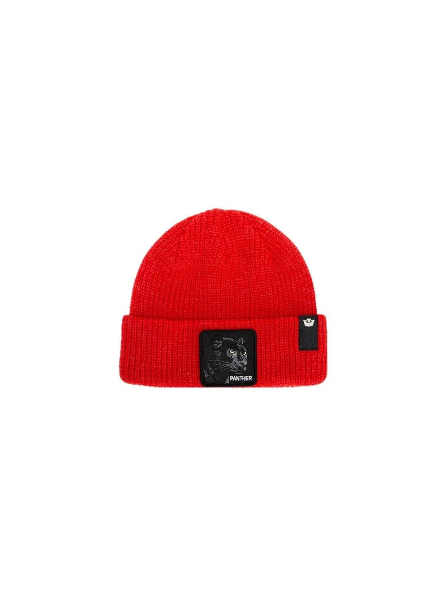 The Black Panther Tall Beanie - Rush Red