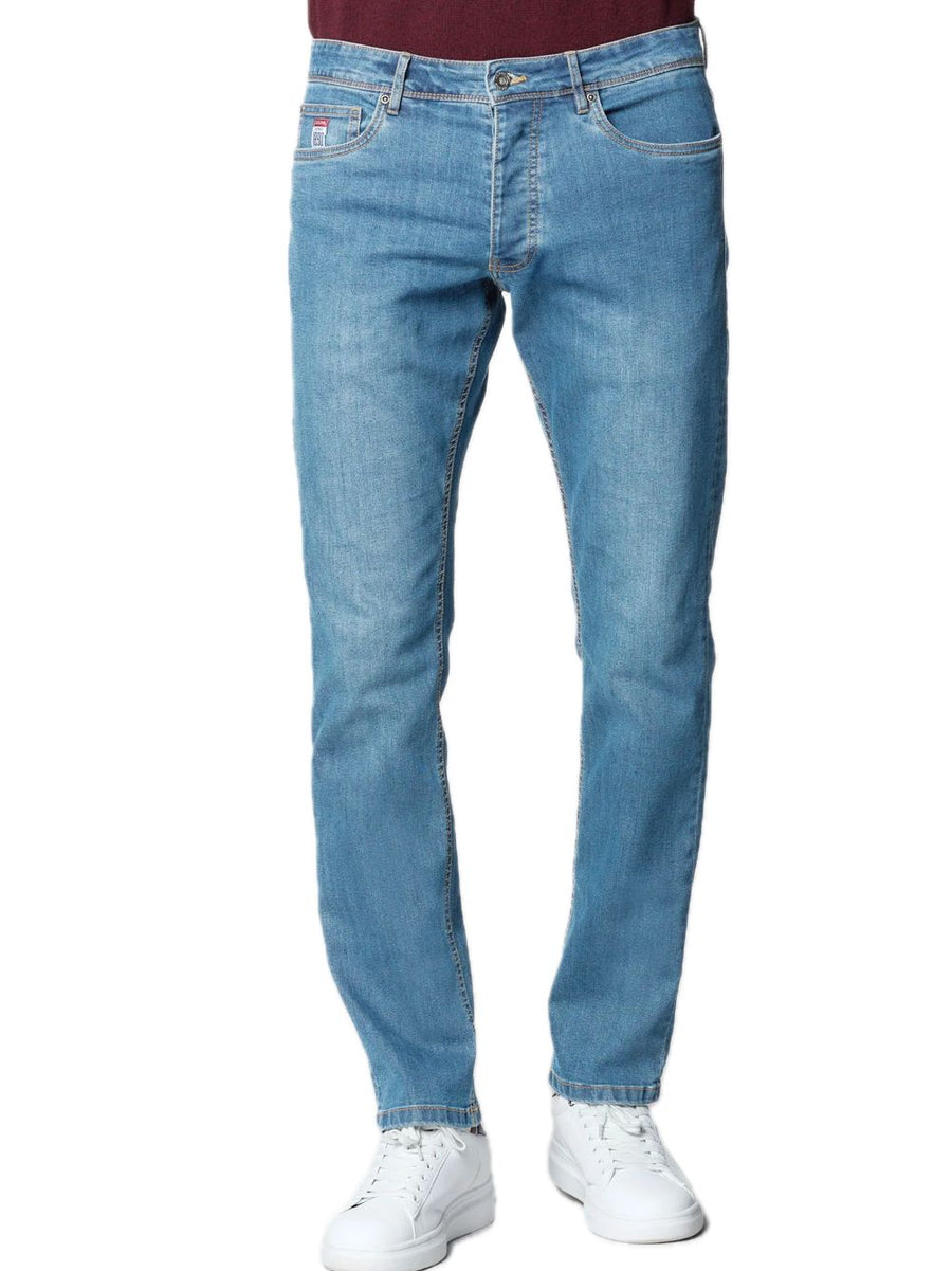 Roma Denim Pant Regular Fit - Light Blue