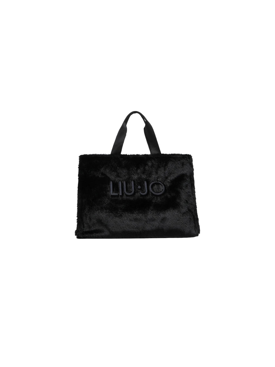 L Tote Fake Fur - Nero