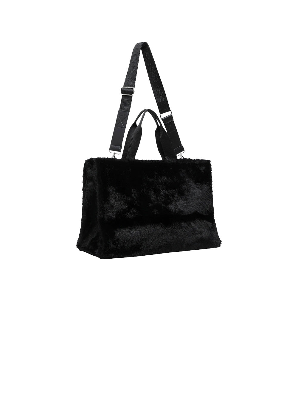 L Tote Faux Fur - Black — 2