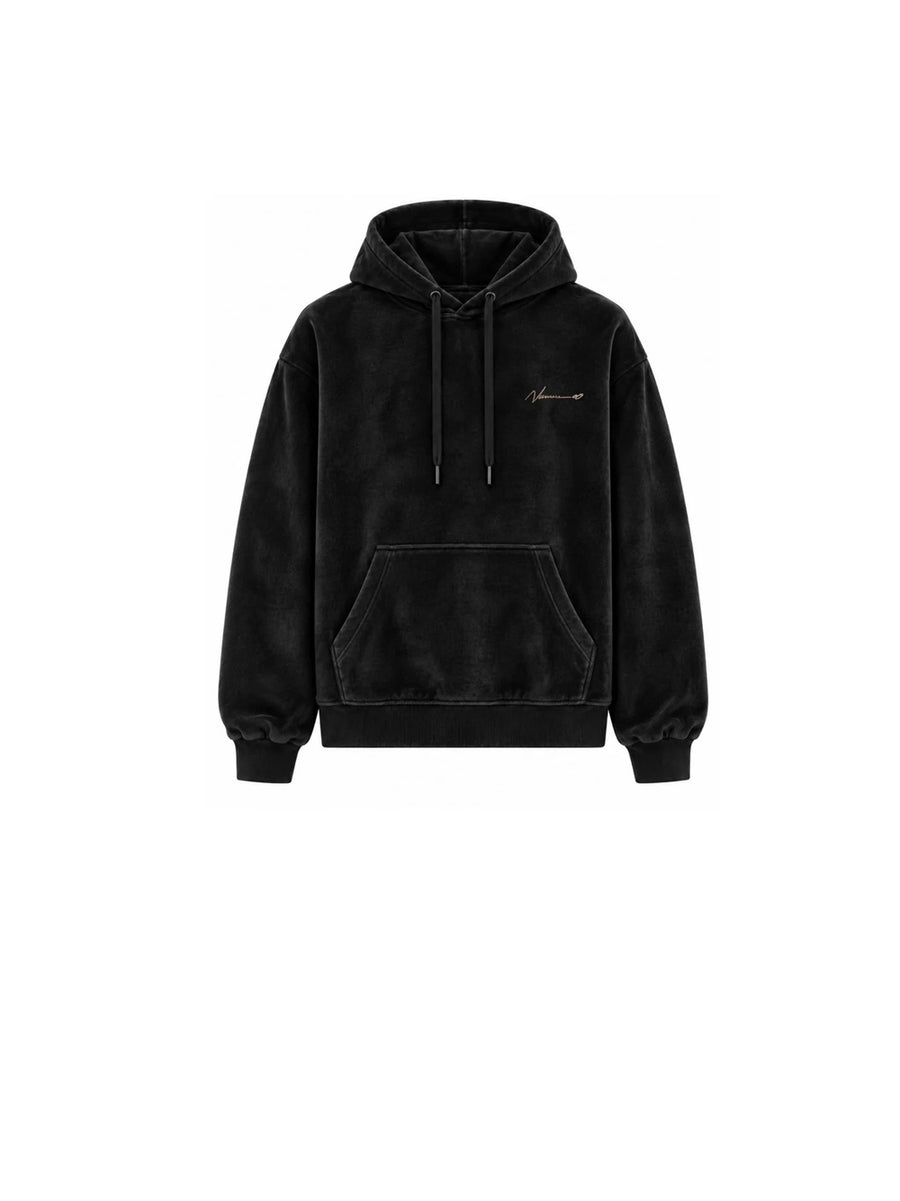 Chenille Hoodie - Black