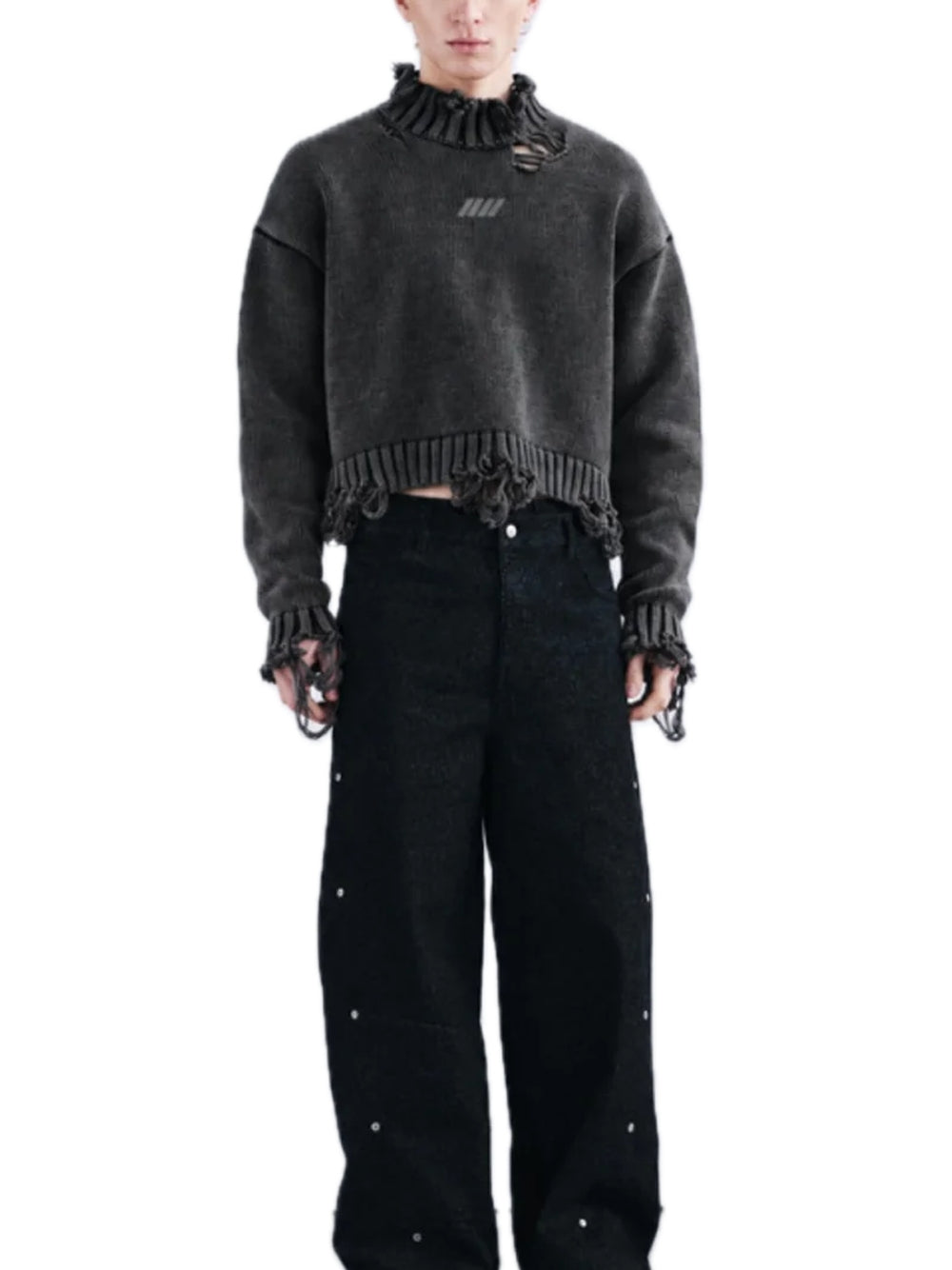 Crop Knitwear - Black — 2