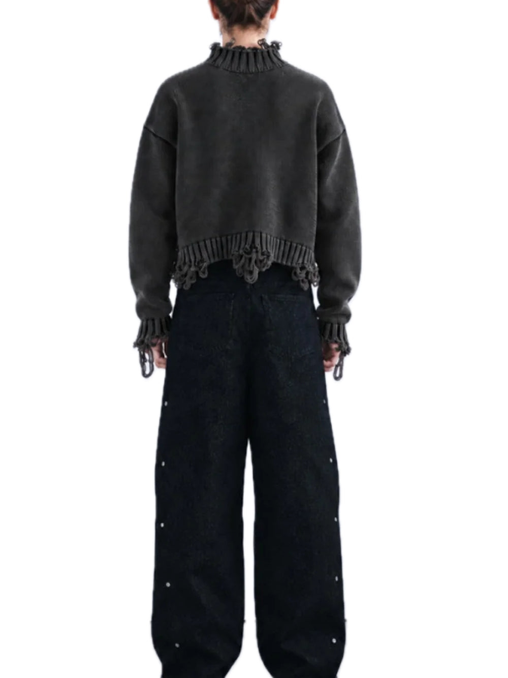 Crop Knitwear - Black — 3