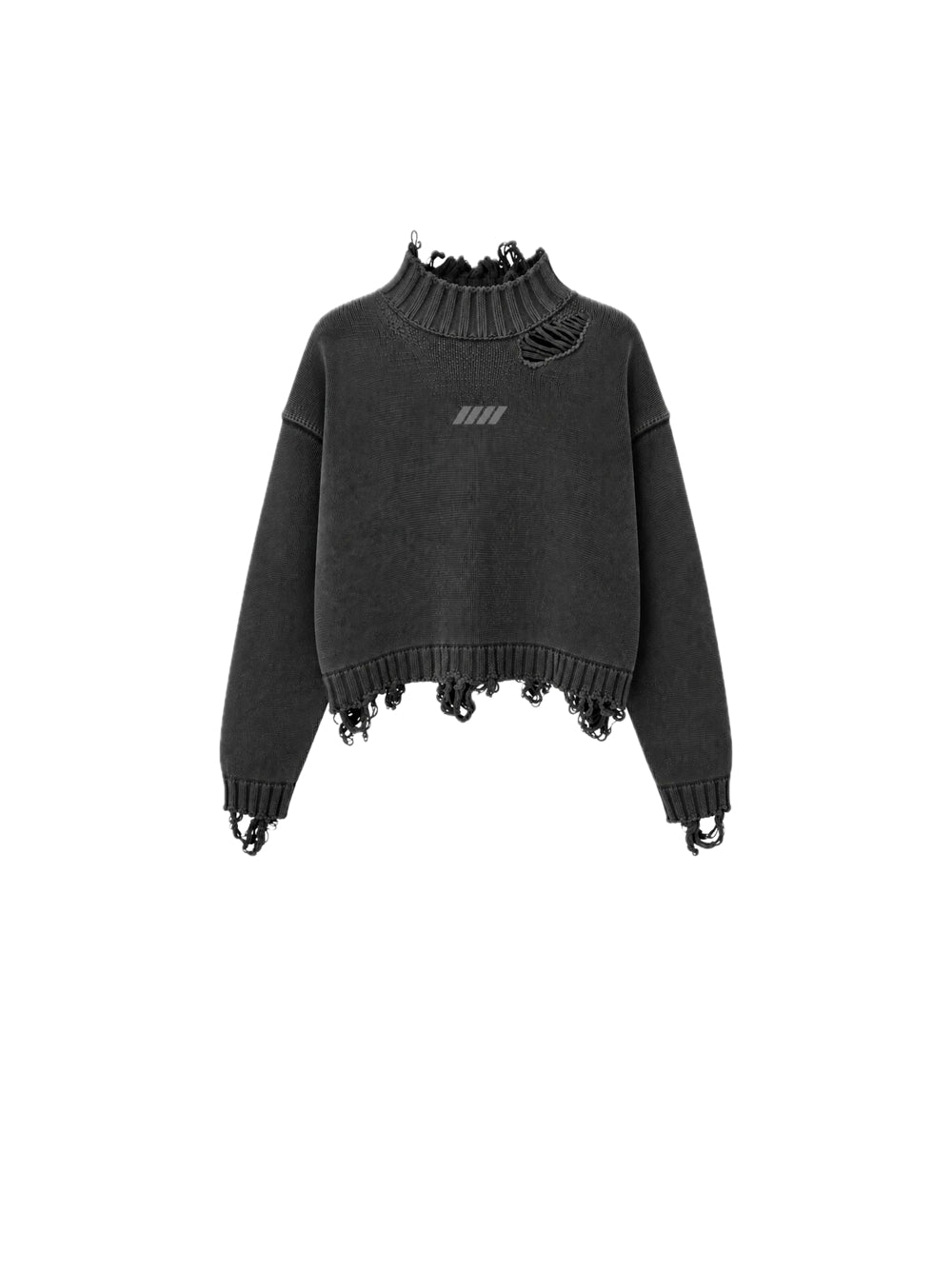 Crop Knitwear - Black — 1