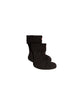 6 Stitch Cable Short Boot Sock - Black