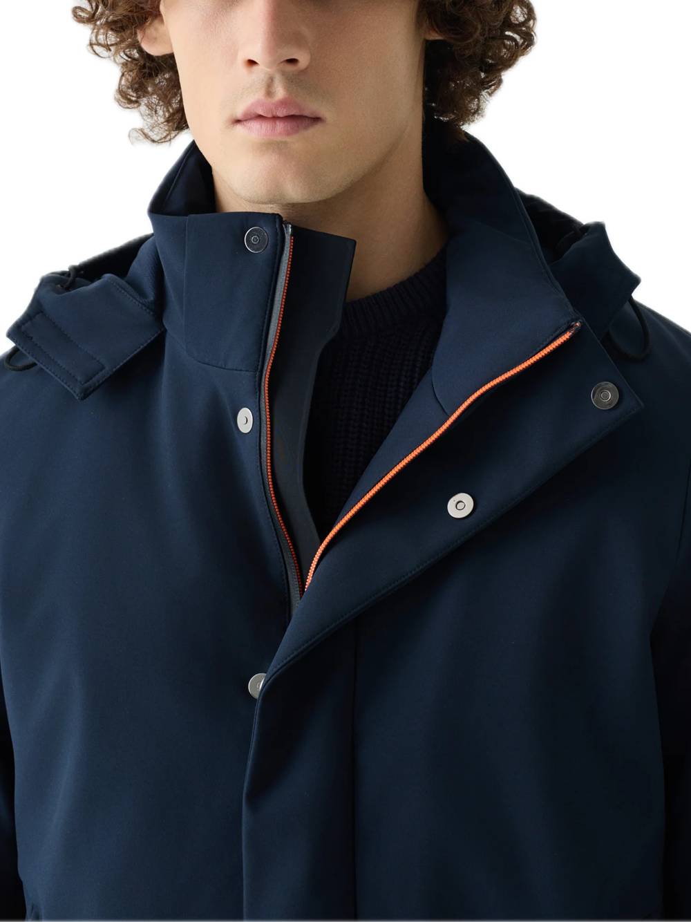 Jacket Hooded Short - Dark Blue — 2