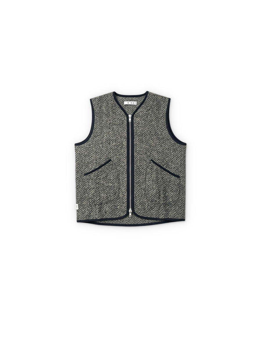 Gilet In Lana Jacquard A Fantasia - Tweed
