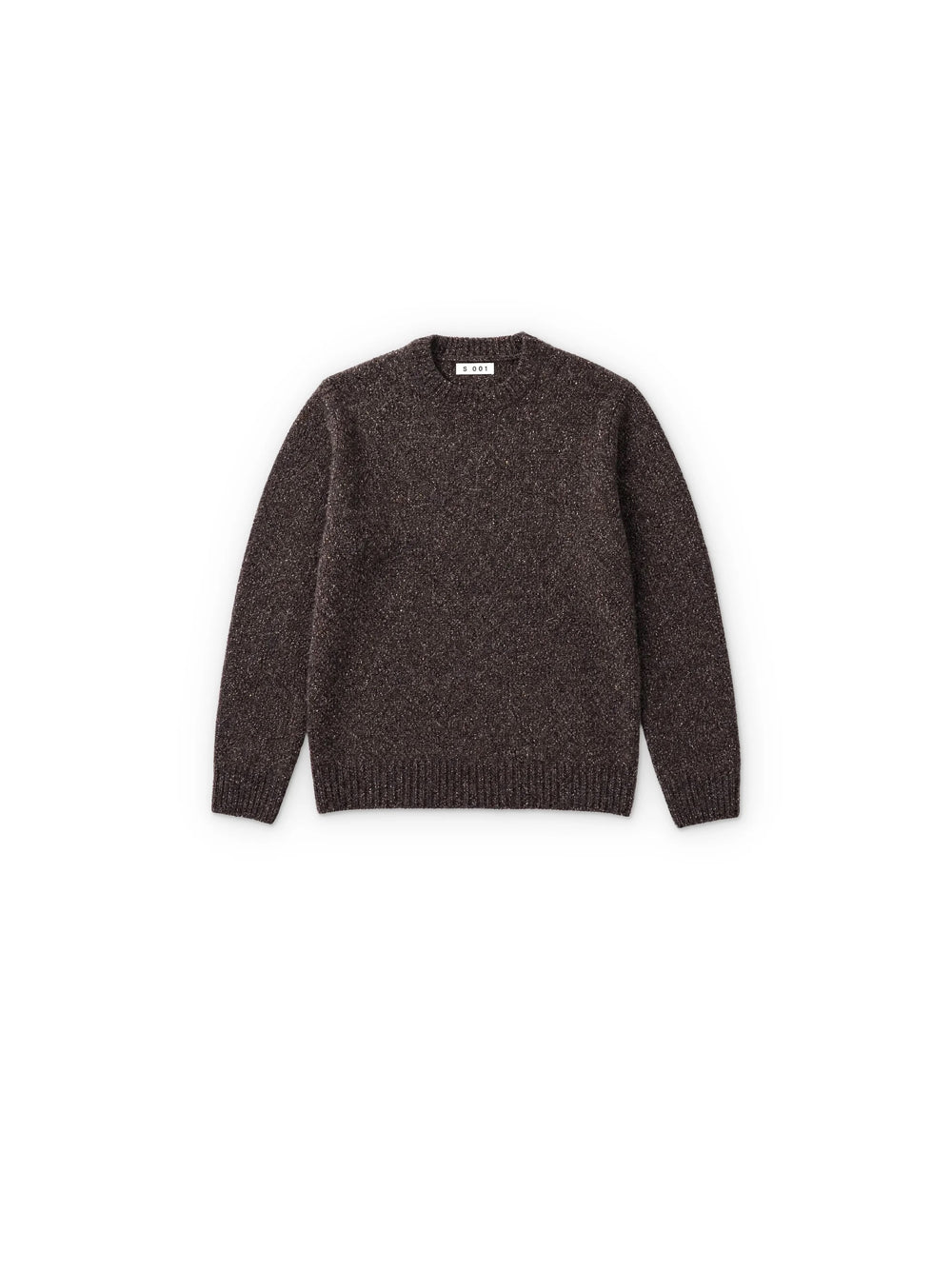 Maglione Girocollo Con Filato Miscelato - Brown — 1